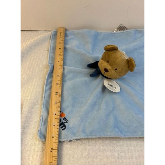 Carters infant blankie blue bear rattle new 14x14 replacement - Picture 9 of 9